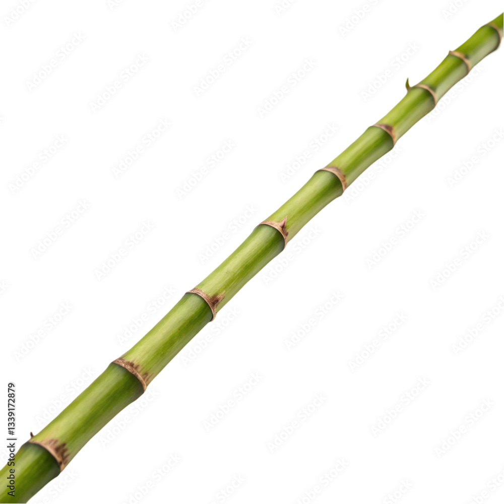 Fototapeta premium Bamboo trunk stick isolated on transparent background