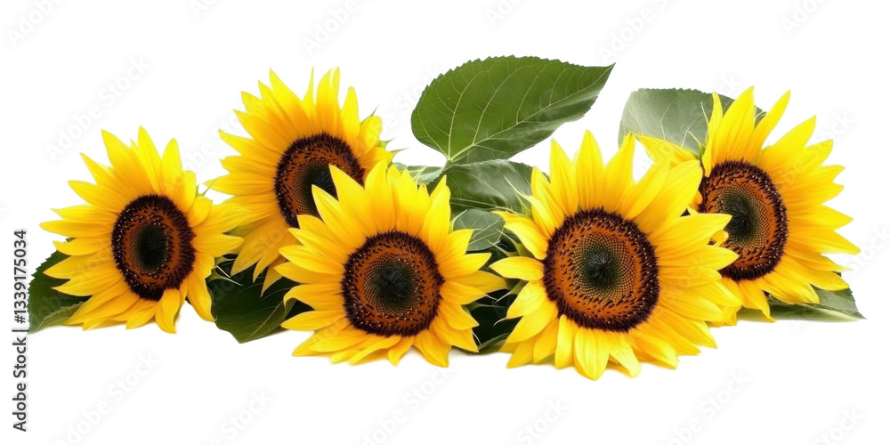 Fototapeta premium sunflower on white background
