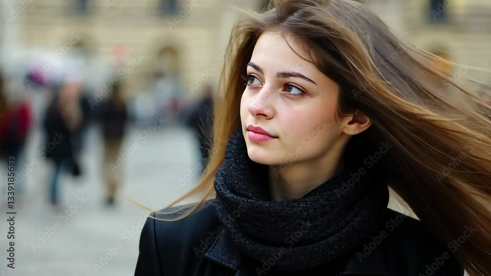 Girl walking in the square near the Louvre, showcasing elegance and confidence in Paris, Attractive girl walking in the square near the Louvre in Paris Girl walking in the square near the Louvre, showcasing elegance and confidence in Paris, Attractive girl walking in the square near the Louvre in Paris