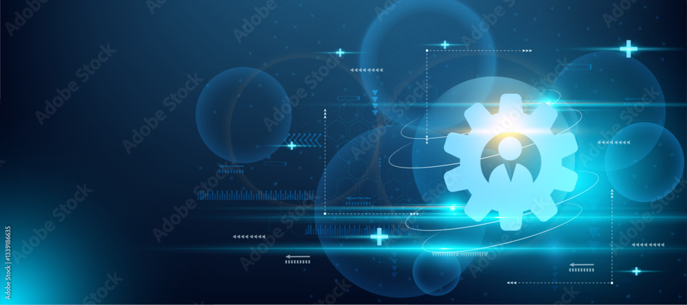 futuristic modern business management team work concept futuristic modern business management team work concept