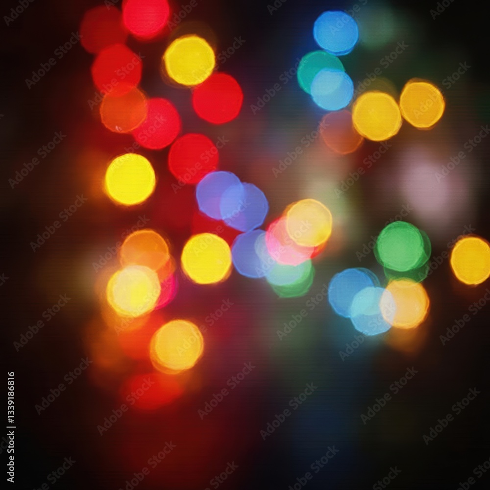 A lively background featuring out-of-focus multicolored string lights, creating a vibrant bokeh effect. The blurred circles of red, yellow, blue, and green lights give a festive and joyful atmosphere. A lively background featuring out-of-focus multicolored string lights, creating a vibrant bokeh effect. The blurred circles of red, yellow, blue, and green lights give a festive and joyful atmosphere.