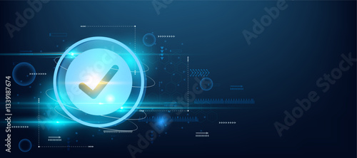 approved icon business abstract background