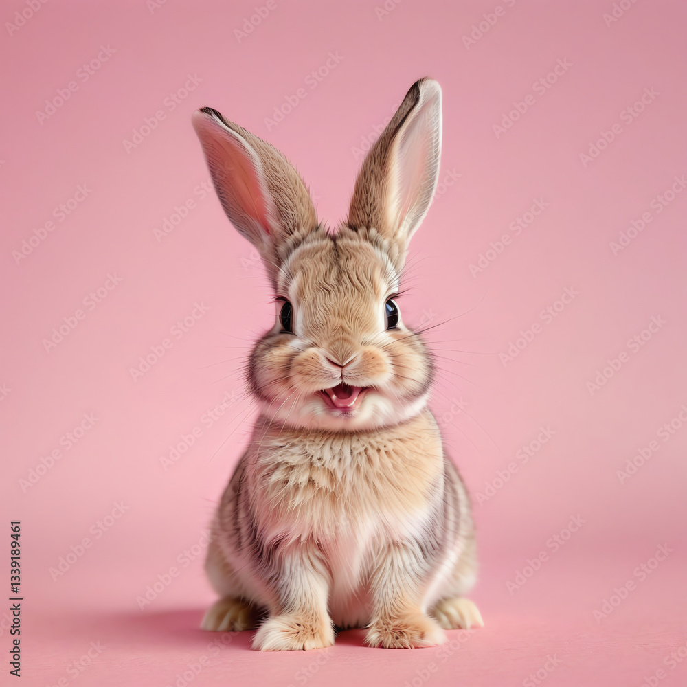 Obraz premium Adorable and Soft Baby Bunny Illustration