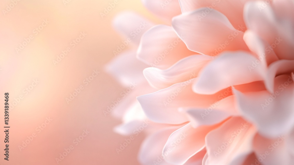 Obraz premium Soft pastel floral texture, gentle pink petals blending with light hues, ideal for backgrounds or wedding themes.