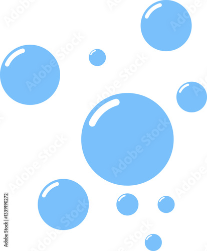 Fizzy Drink, Water Bubble, Soap foam bubbles suds framing shower gel, shampoo, shaving, mousse. Soda Drops Silhouette Icon Set. Soap Symbol Collection. Isolated Vector Illustration.