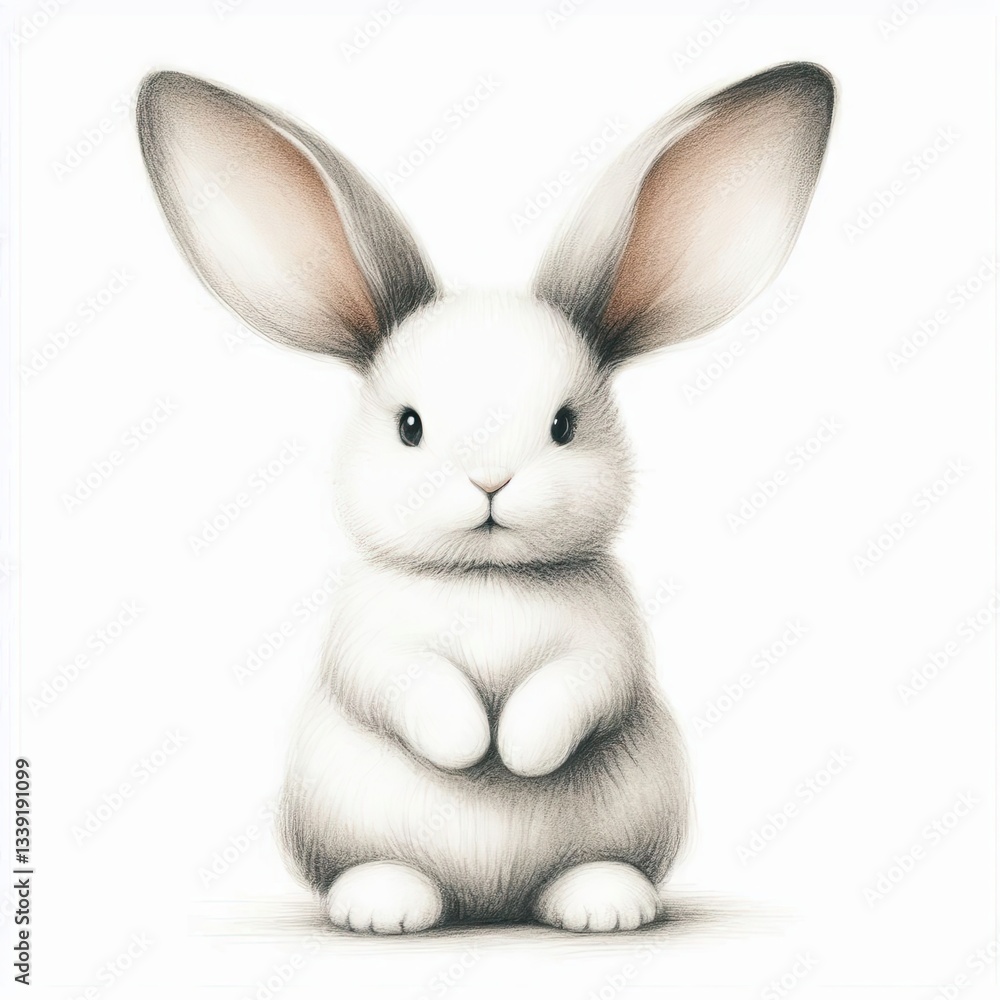 Obraz premium Elegant Bunny Illustration