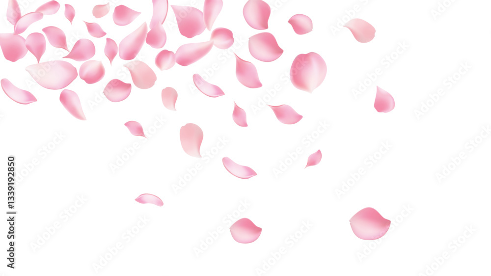 Rose petals or sakura flying petals, romantic background with realistic pink cherry flower petals flow or falling motion. Love, romance, floral spring season,cherry blossom
Rose petals or sakura flying petals, romantic background with realistic pink cherry flower petals flow or falling motion. Love, romance, floral spring season,cherry blossom