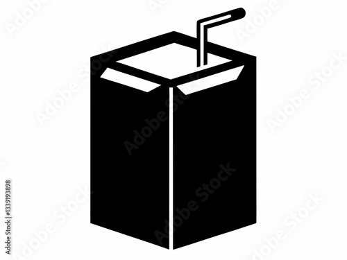 Juice Box black silhouette,Juice Box Icon,Juice Box clipart