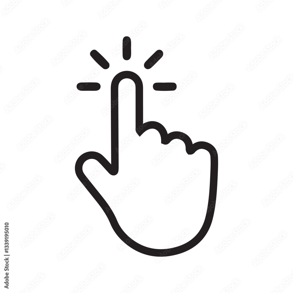 Mouse click cursor. Hand Cursor. Black single icons. Click icons. Vector illustration eps 10 Mouse click cursor. Hand Cursor. Black single icons. Click icons. Vector illustration eps 10