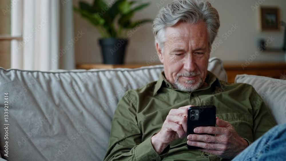 The Man Using Smartphone The Man Using Smartphone