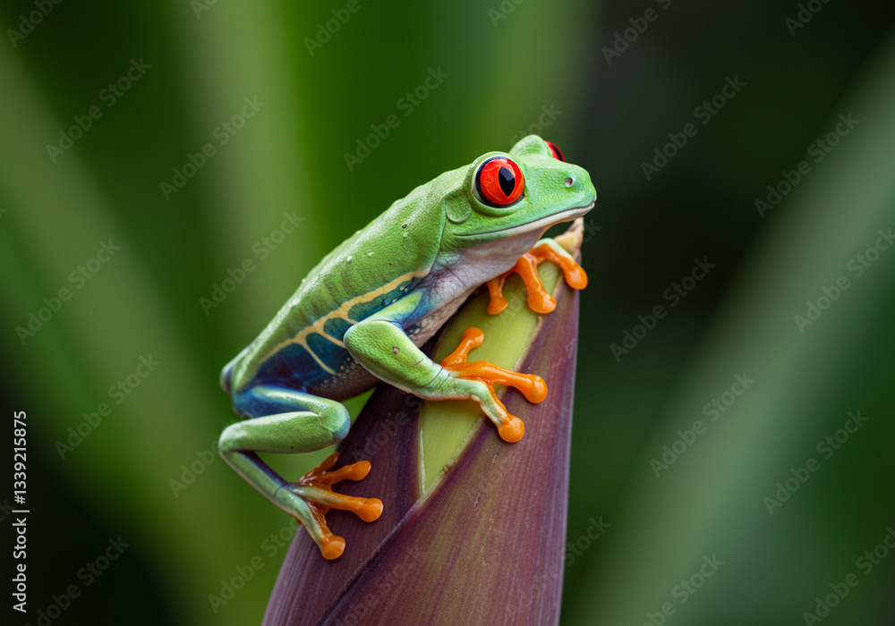 Obraz premium frog on a leaf
