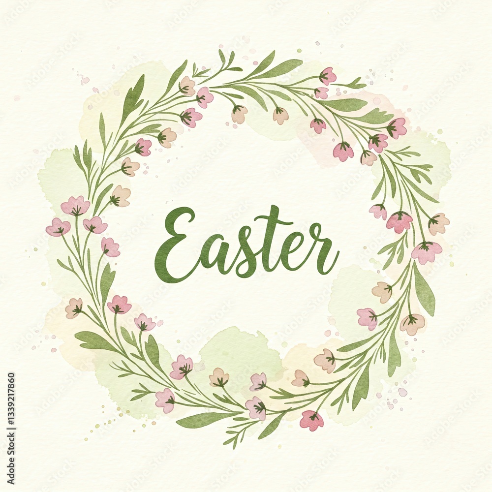Elegant Easter Floral Circle Elegant Easter Floral Circle