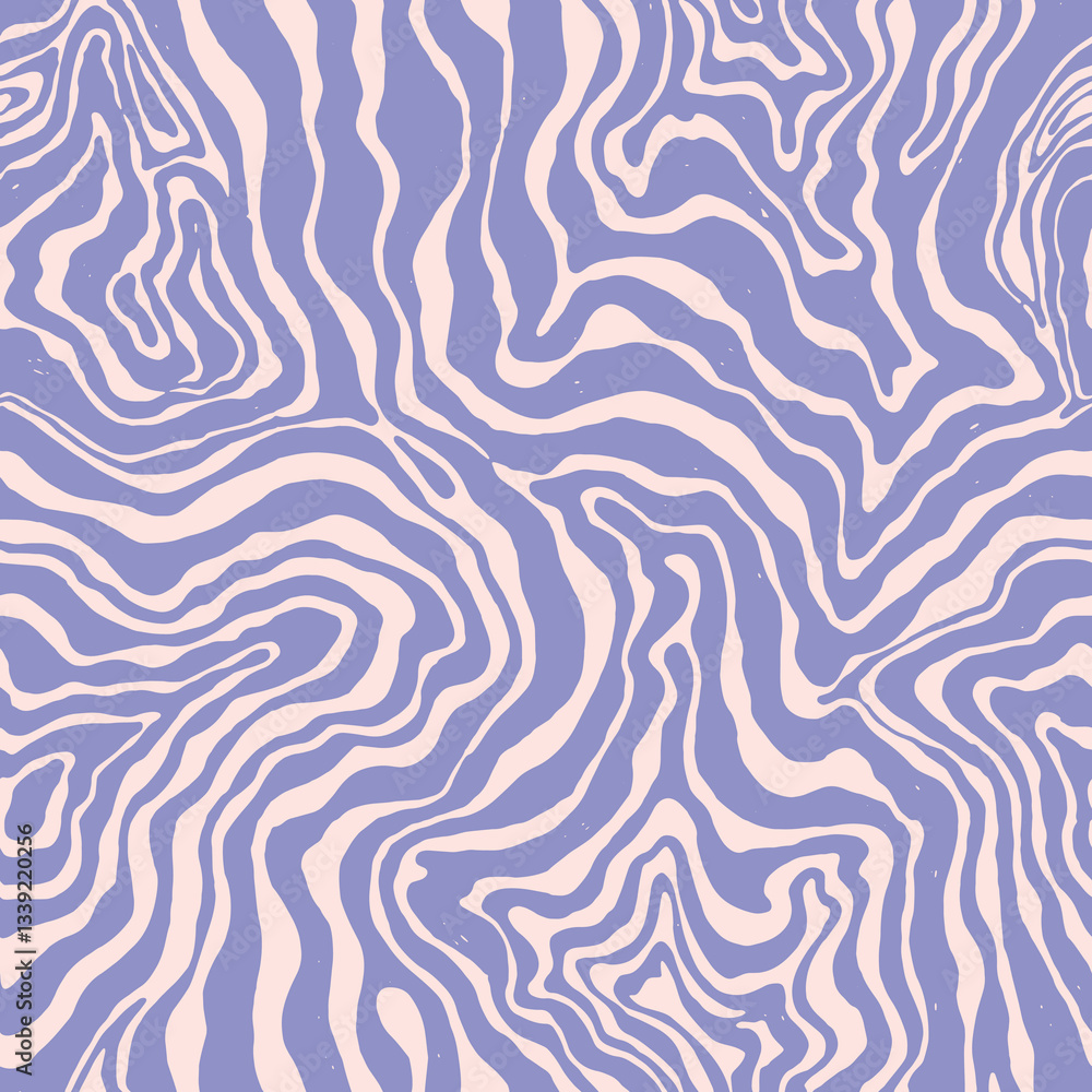 Wavy swirl vector seamless pattern Hand drawn 1970 vector illustration. Sixties pattern trippy. Groovy hippy style. Wavy swirl vector seamless pattern Hand drawn 1970 vector illustration. Sixties pattern trippy. Groovy hippy style.