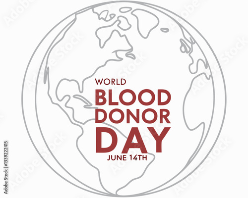 Bold World Blood Donor Day message for June 14th, emphasizing the importance of blood donation and saving lives.