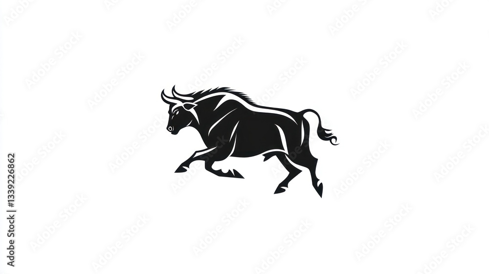 Obraz premium Bull Running Graphic Design (1)