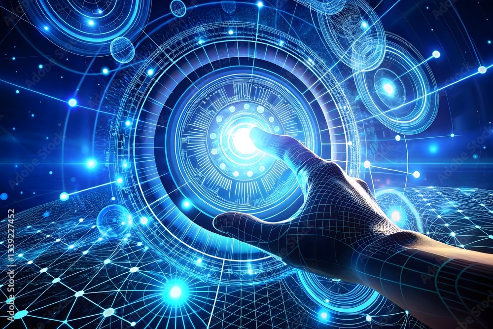 Fototapeta premium Fractal Realms of Energy and Motion in a Digital Space