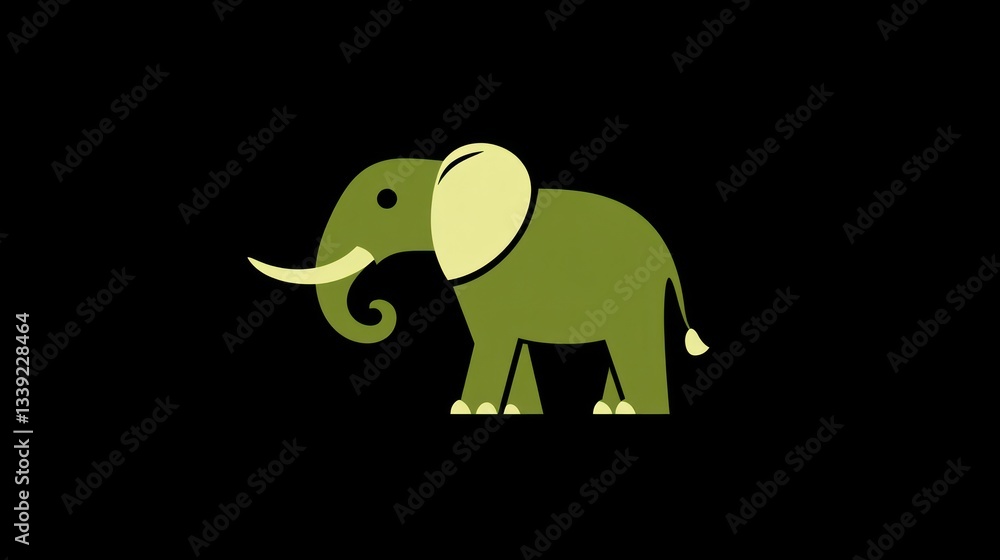 Fototapeta premium Simple Elephant Illustration