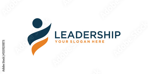 Leadership logo design, people logo concept icon