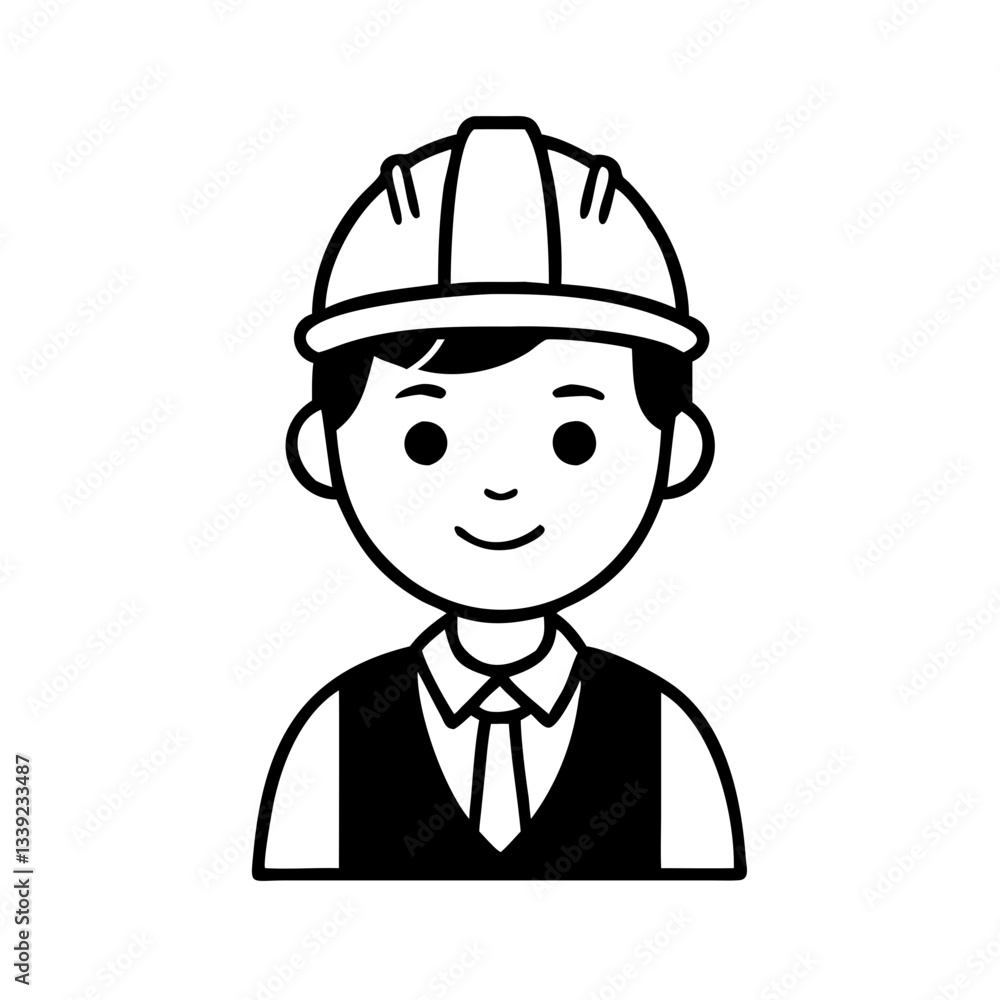hand-drawn civil engineer illustration hand-drawn civil engineer illustration