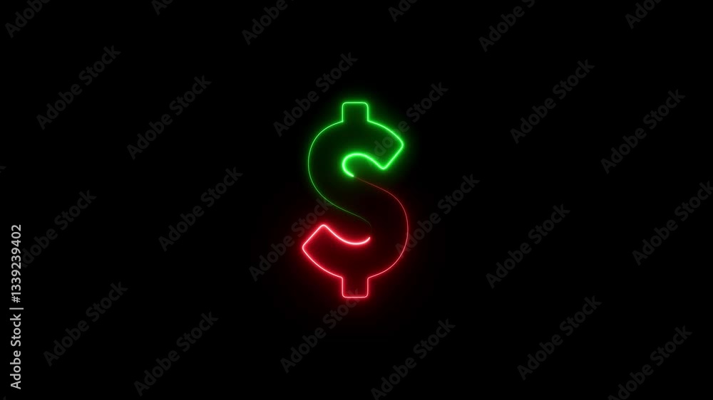 dollar symbol. Beautiful black background of dollar icon. 4k dollar symbol. Beautiful black background of dollar icon. 4k
