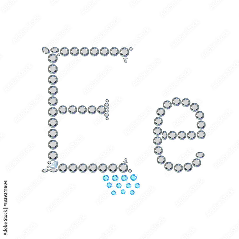 English letter (uppercase and lowercase) from luxury gemstone alphabet isolated on white background English letter (uppercase and lowercase) from luxury gemstone alphabet isolated on white background