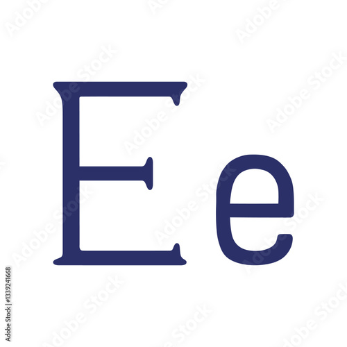 English letter (uppercase and lowercase) isolated on white background