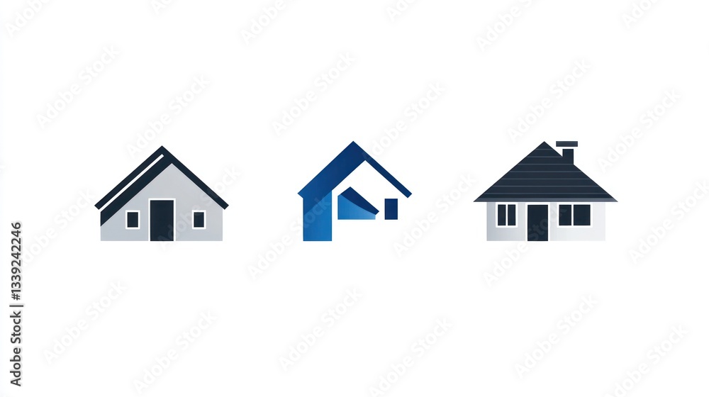 House Icons on White Background (1) House Icons on White Background (1)