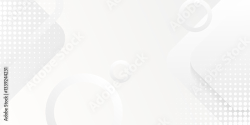 Abstract white background. Minimal geometric white light background abstract design. Suit for booklet, brochure, banner, poster, website, flyer, cover, corporate, backdrop. Vector illustration
