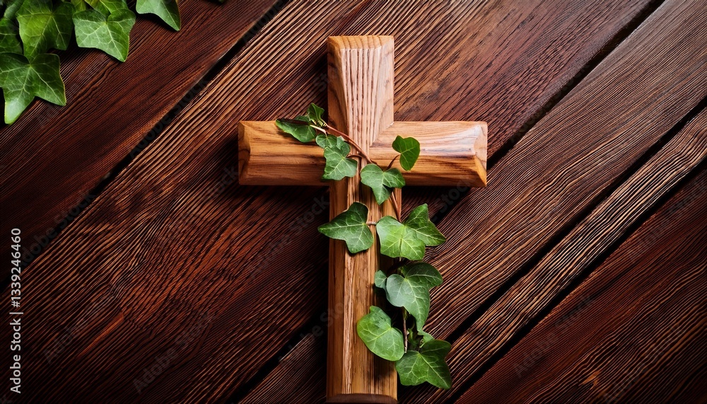 Obraz premium A Wooden Christian Cross