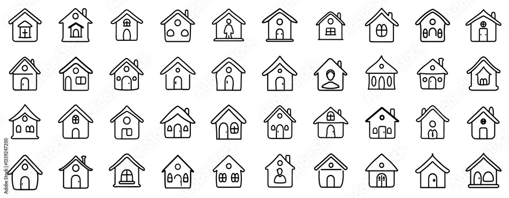 Minimalist Home Icons – High Resolution House Vector Graphics Minimalist Home Icons – High Resolution House Vector Graphics