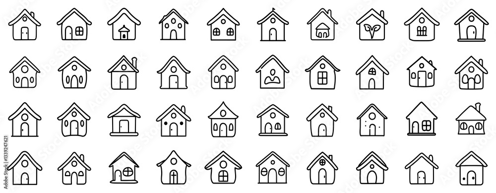 House Vector Collection – Clean and Professional Home Designs House Vector Collection – Clean and Professional Home Designs