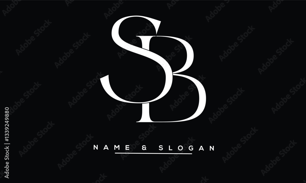 Fototapeta premium SB, BS Abstract Letters Logo Monogram