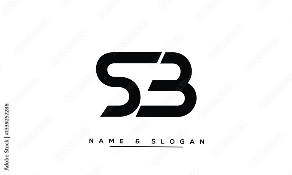 SB, BS Abstract Letters Logo Monogram SB, BS Abstract Letters Logo Monogram