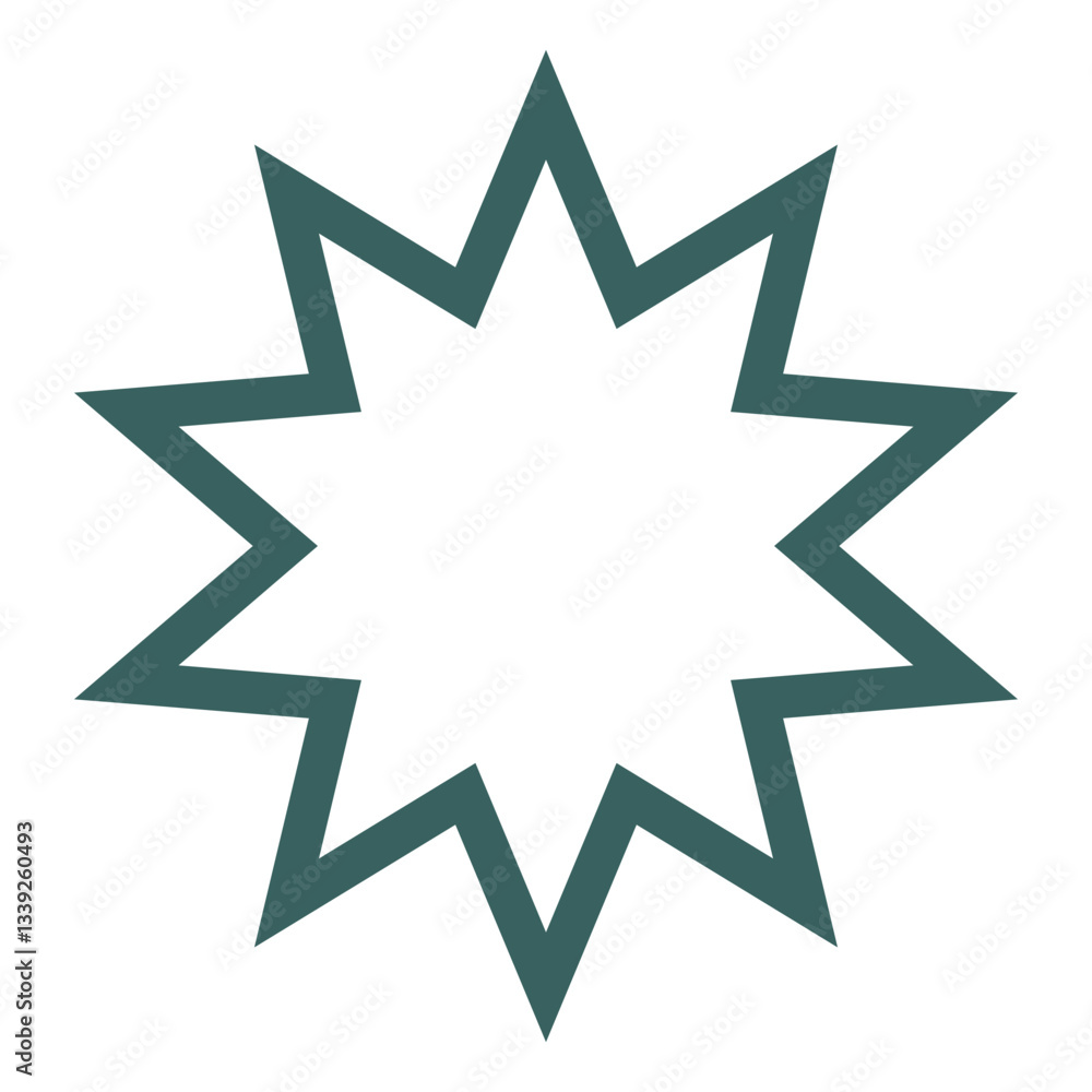 Islamic geometric shapes and ornamental frame icon Islamic geometric shapes and ornamental frame icon
