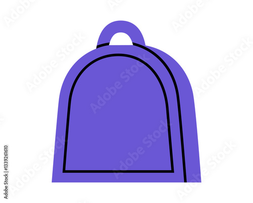 Hand drawn cute cartoon illustration of iron weight or poise. Flat vector slavery or habit symbol doodle. Money debt or credit. Emotional burden, crisis, depression sticker, icon. Isolated.