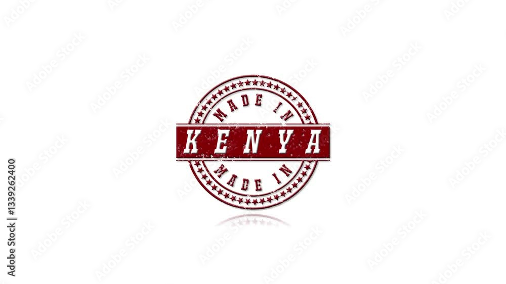 Made In Kenya Logo Animation Video On White Background Made In Kenya Logo Animation Video On White Background