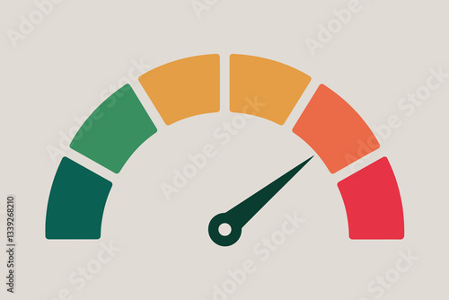 Speedometer showing acceleration business concept