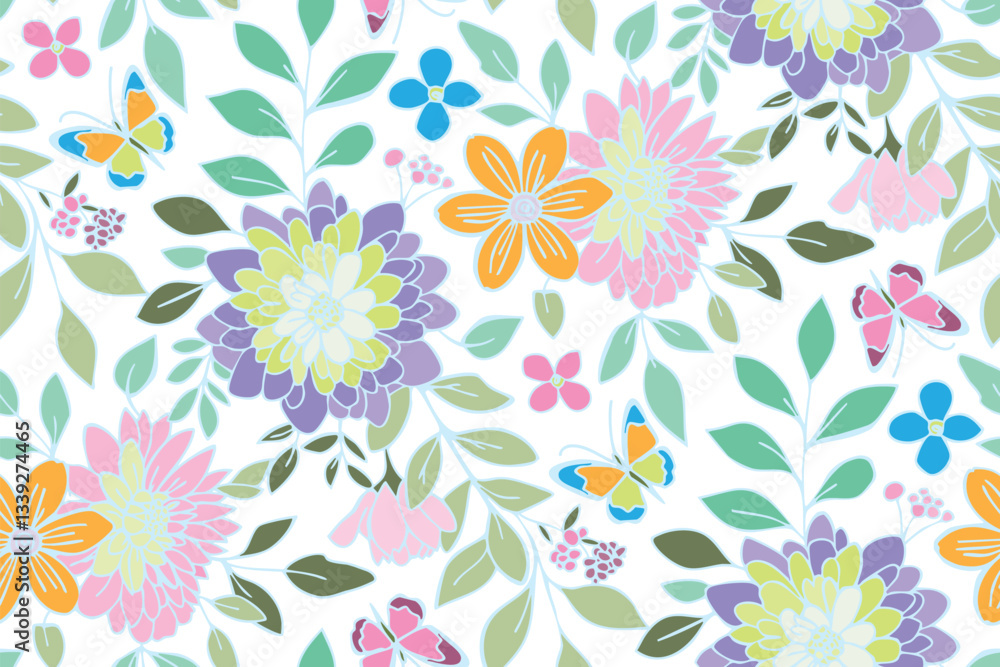 seamless pattern with flowers seamless pattern with flowers
