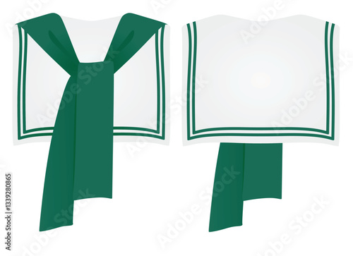 Students shoulder cape shawl. vector