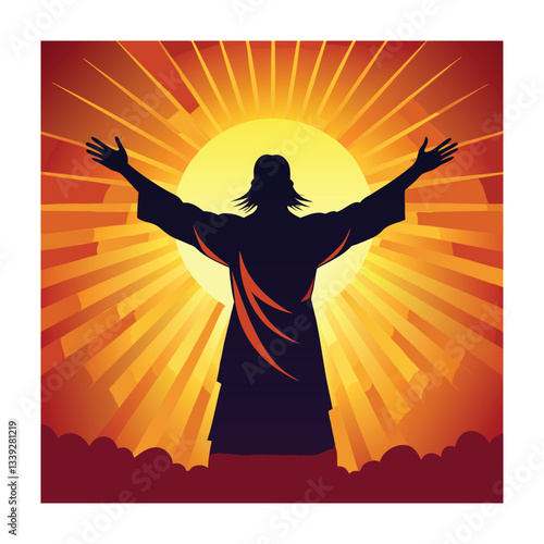 Ascension Day Concept Vector Illustration