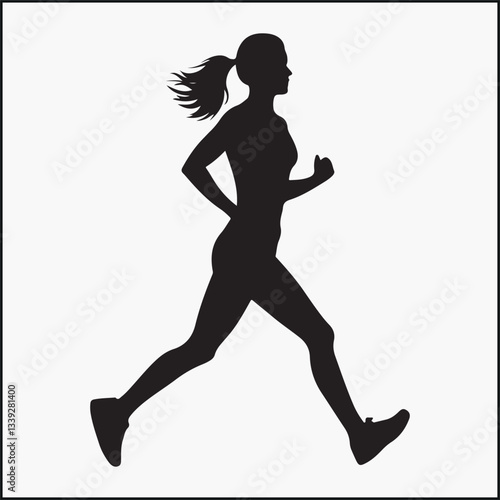 marathon runner silhouette