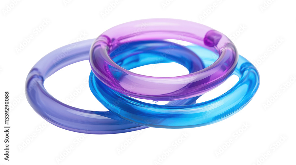 Naklejka premium blue and green rings isolated on white background