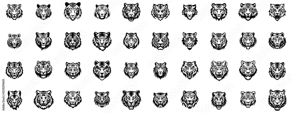 Modern Tiger Logo Bundle – Versatile Vector Illustrations Modern Tiger Logo Bundle – Versatile Vector Illustrations
