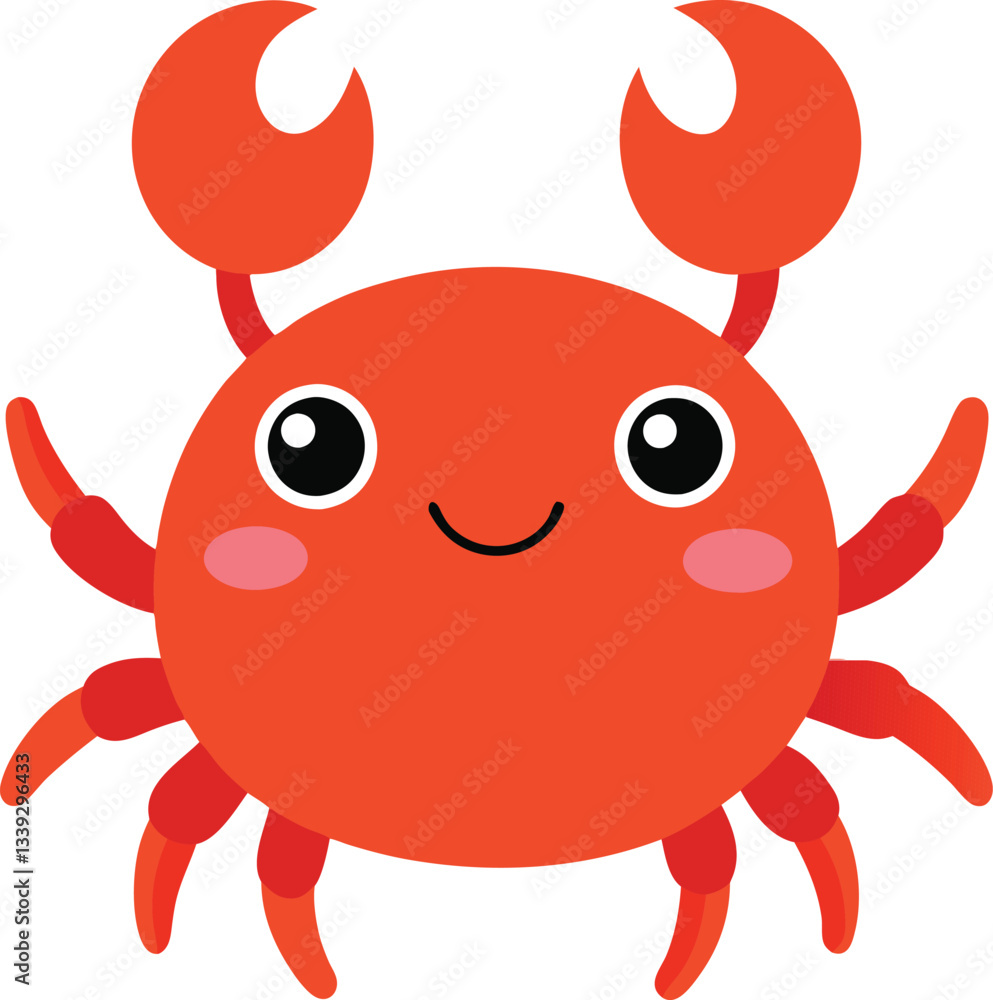 Cute Crab Vector Illustration Cute Crab Vector Illustration