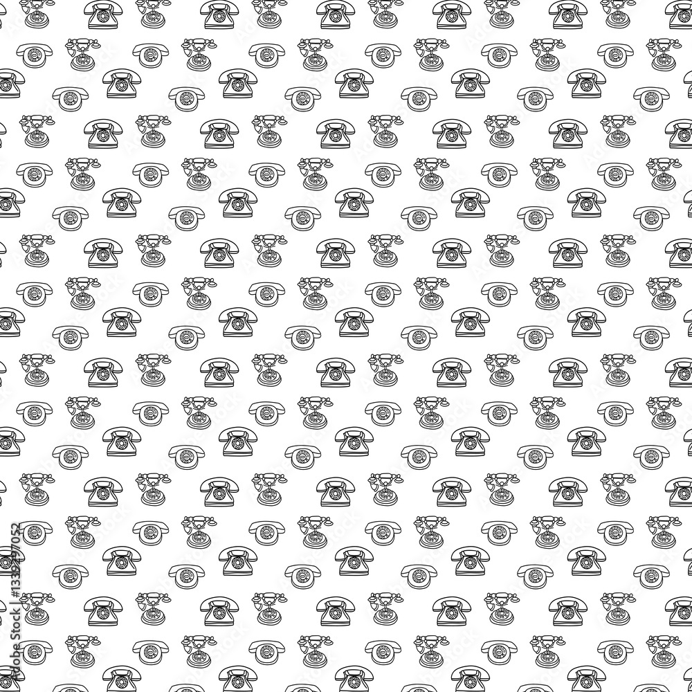 Naklejka premium Background Retro rotary dial telephone design.