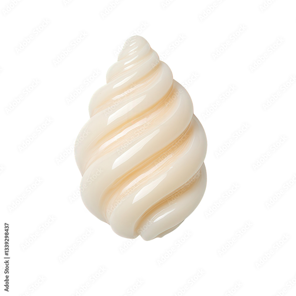 A glossy, spiraled shell with a smooth surface and creamy color, showcasing intricate patterns and curves in its design. A glossy, spiraled shell with a smooth surface and creamy color, showcasing intricate patterns and curves in its design.