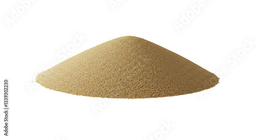 Construction sand pile isolated on white background  
