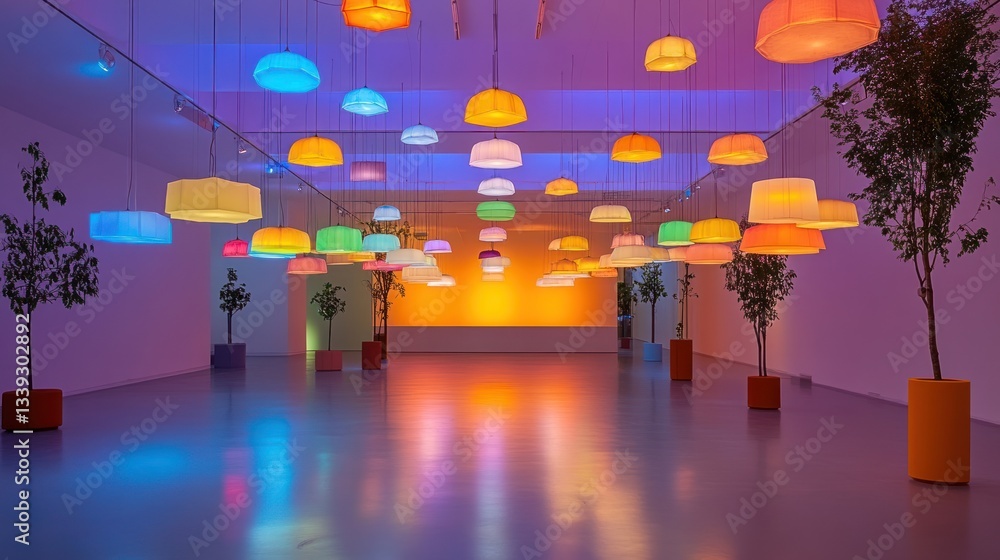 Obraz premium Chromatic Illumination: An Immersive Light Installation