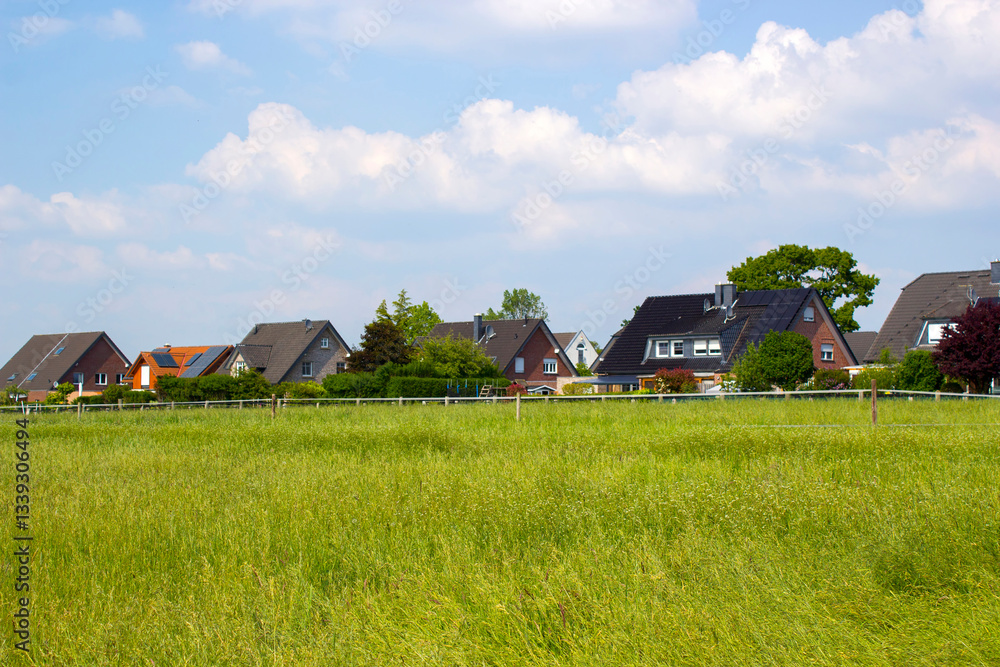 German countryside landscape, Lower Rhine Region