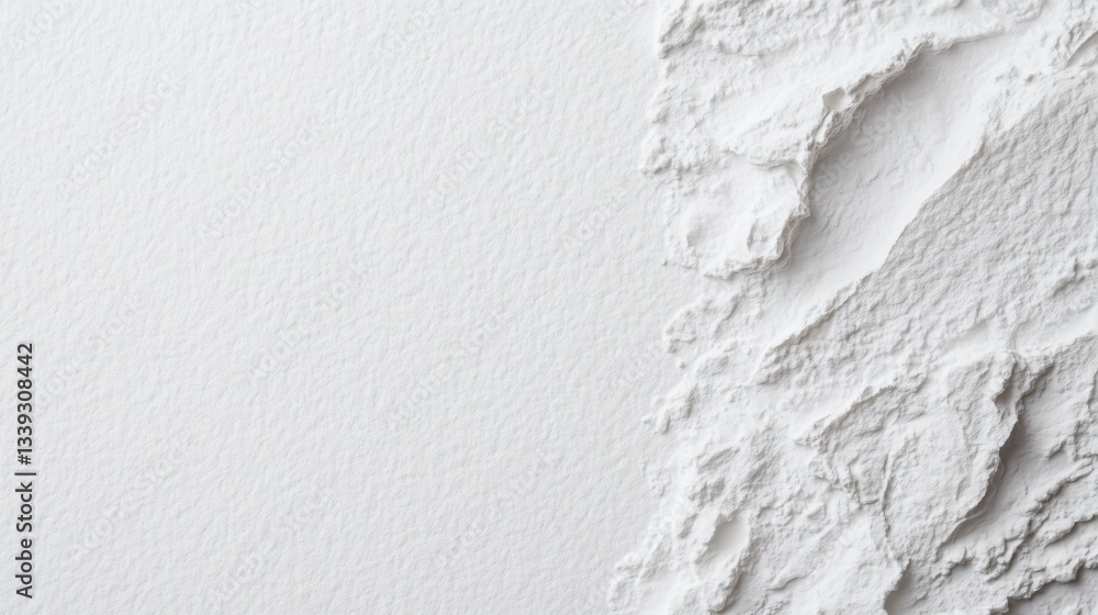 Obraz premium Abstract design featuring smooth white textures, minimalist aesthetic with soft shadows, suitable for modern presentations.